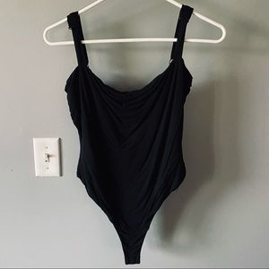 Superdown black square neck bodysuit